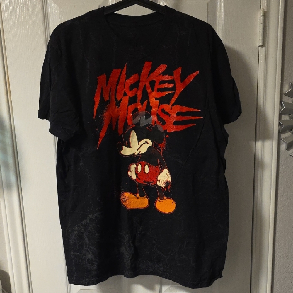 Disney Black Mickey Mouse Short Sleeve Tee